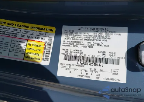 2024 Ford Mustang Gt Premium Fastback z USA, uszkodzony, nr VIN 1FA6P8CF9R5404375